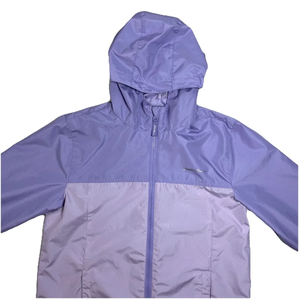 Eddie Bauer Kids Windbreaker Jacket Lavender Long Sleeve Girls Large 14-16